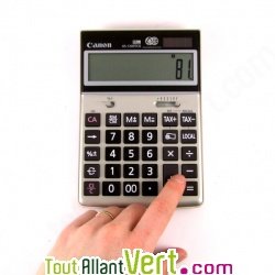 Calculatrice solaire de bureau recycl�e 12 digits, grand format Canon