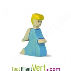 Ange bleu clair agenouill� 10.5cm