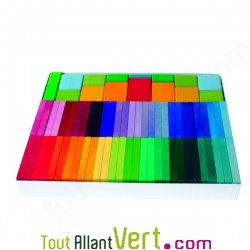 Rallye en bois arc-en-ciel, 74 pi�ces