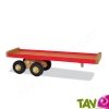 Semi-remorque rouge en bois 10x49 cm