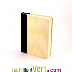 Cahier couverture bois de fr�ne A6  Quebook