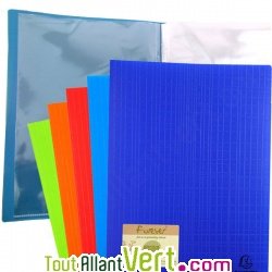 Prot�ge documents en polypro recycl� Turquoise Rainure, 30 pochettes, Forever