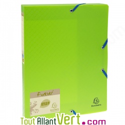 Bo�te de classement verte PP recycl�, Dos 40mm, Forever