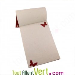 Bloc de correspondance rustique Papillon recycl� A4