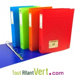 Classeur 4 anneaux polypro recycl�, Forever, dos 4 cm