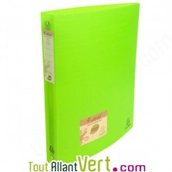 Classeur 4 anneaux polypro recycl� vert, Forever, dos 4 cm