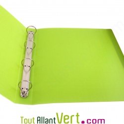 Classeur 4 anneaux polypro recycl� vert, Forever, dos 4 cm