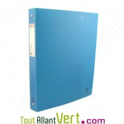 Classeur 4 anneaux polypro recycl� bleu turquoise, Forever, dos 4 cm