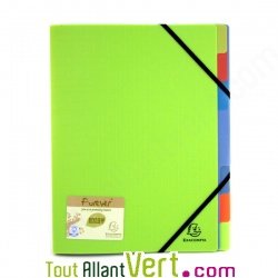 Trieur 7 compartiments Polypro recycl� vert Forever