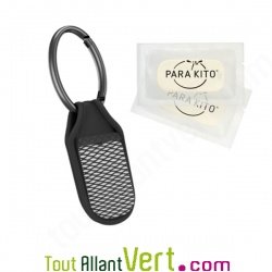 Clip noir anti-moustiques aux huiles essentielles Parakito + 2 recharges