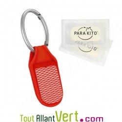 Clip rouge anti-moustiques aux huiles essentielles Parakito + 2 recharges