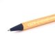 Stylo bille r�tractable en bois de h�tre, encre gel bleu
