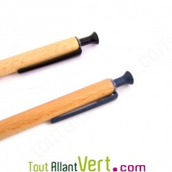 Stylo bille r�tractable en bois de h�tre, encre gel