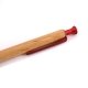 Stylo bille r�tractable en bois de h�tre, encre gel rouge