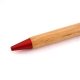Stylo bille r�tractable en bois de h�tre, encre gel rouge
