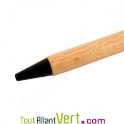 Stylo bille r�tractable en bois de h�tre, encre gel noir