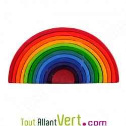 Arc en ciel bois empilable, 12 pi�ces, 38 cm, Grimms