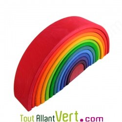 Arc en ciel bois empilable, 12 pi�ces, 38 cm, Grimms