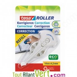 Recharge roller de correction 4,2mm recycl, rechargeable, Eco-Logo