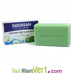 Savon d�tachant bio Sodasan, � l\'huile essentielle d\'orange 100g