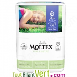 Couches biologiques XL (16/30 kg) x21, Moltex