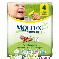 Couches biologiques Maxi (7/18 kg) x30, Moltex