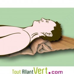 Bouillotte rouleau en graines de lin des Flandres, 42x75cm