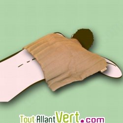 Bouillotte rouleau en graines de lin des Flandres, 42x75cm