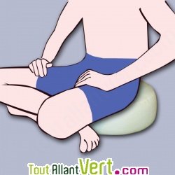 Coussin de m�ditation en balles de sarrasin bio, 40 cm