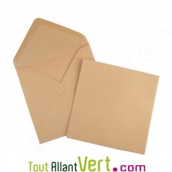 Enveloppes recycl�es 12.5x12.5 cm, beige, Couleur de Provence, 100g, lot de 50