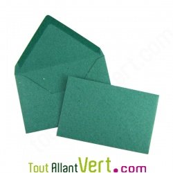 Enveloppes recycl�es 9x14 cm rustiques vert, lot de 50