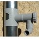 Collecteur d'eau de pluie sans coupe de goutti�re ronde gris 80 � 100mm
