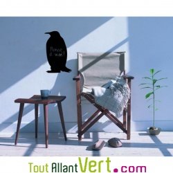 Sticker ardoise manchot, mati�re v�g�tale et colle sans solvant