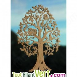 Suspension g�ante arbre en bois pour No�l