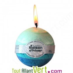 Bougie ronde d�corative automne en st�arine 100% v�g�tale