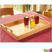 Plateau de cuisine en bois  grand format 50x35 poignes
