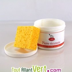 Pierre r�curante : nettoyant 100% naturel, pot de 500g + �ponge