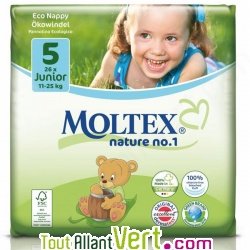 Couches biologiques Junior (11/25 kg) x25, Moltex