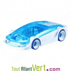 Mini voiture roulant � l\'eau sal�e et sans batterie et plaque de rechange.