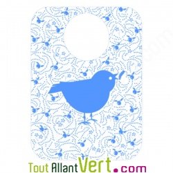 Bavoir b�b� oiseau, v�g�tal et biod�gradable, 25x35cm
