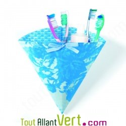 Vide poche mural turquoise �cologique en mati�re v�g�tale