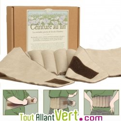 Ceinture chauffante pour dos aux graines de lin des Flandres, Milles Oreillers