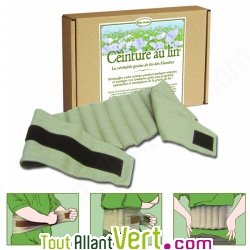Ceinture chauffante pour dos aux graines de lin des Flandres, Milles Oreillers