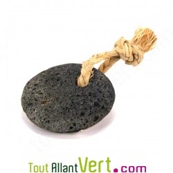 Pierre ponce volcanique ronde avec ficelle