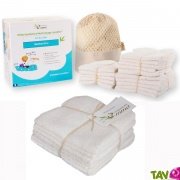 Kit lingettes essuie-tout lavables et le filet pour machine  laver