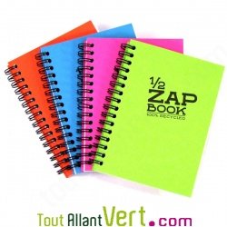 Bloc spirale uni recycl� 160p Demi ZapBook