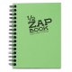 Bloc spirale uni recycl� vert A6 Demi ZapBook