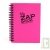 Bloc spirale uni recycl� rose A6 Demi ZapBook