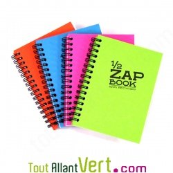 Bloc spirale uni recycl� A5 rose Demi ZapBook