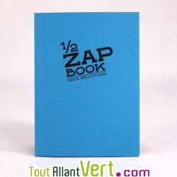 Bloc uni recycl� A6 bleu Demi ZapBook